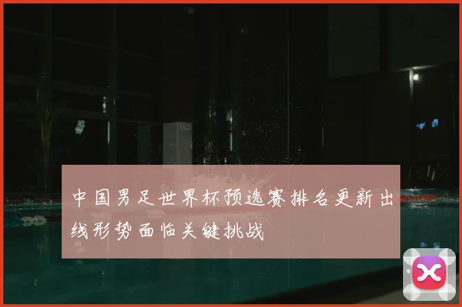 中国男足世界杯预选赛排名更新出线形势面临关键挑战