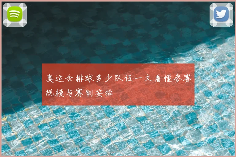 奥运会排球多少队伍一文看懂参赛规模与赛制安排