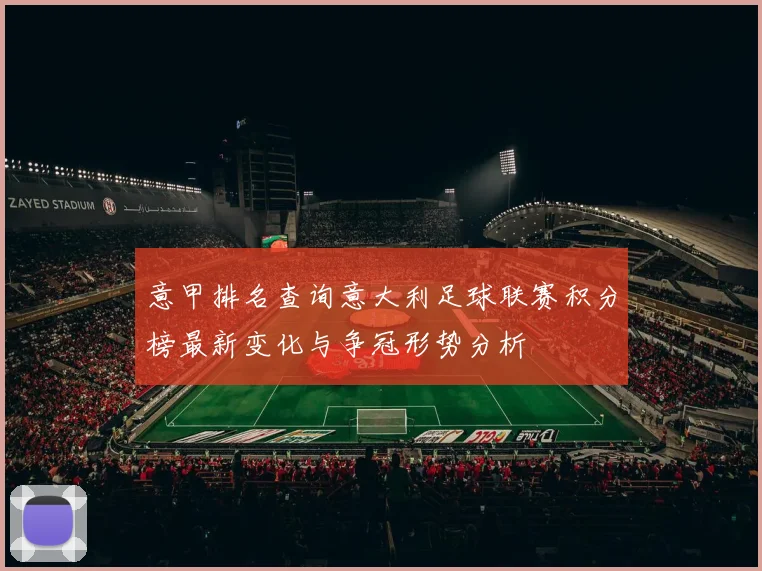 意甲排名查询意大利足球联赛积分榜最新变化与争冠形势分析